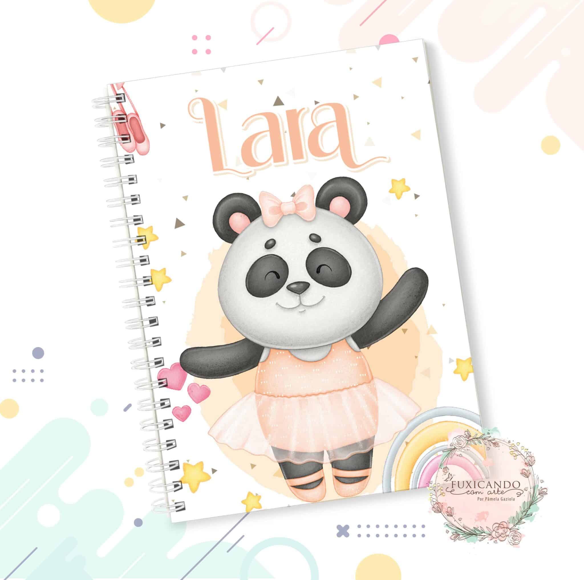 Livro colorir lembrancinha personalizado Panda menina
