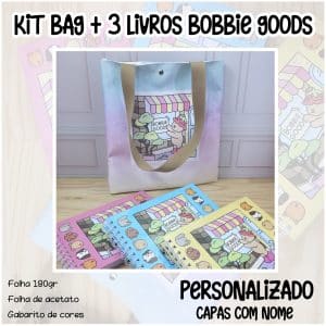 KIT Bag + 3 Livros de colorir Bobbie Goods - PERSONALIZADO