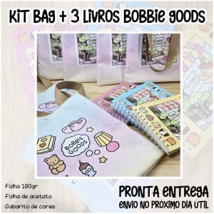 KIT Bag + 3 Livros de colorir Bobbie Goods - PRONTA ENTREGA