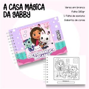 Livro de Colorir A Casa Mágica da Gabby