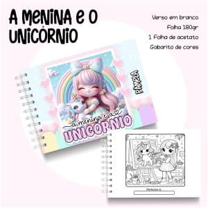 Livro de Colorir A Menina e o Unicórnio