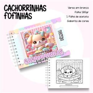 Livro de Colorir Cachorrinhas Fofinhas