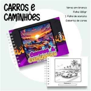 Livro de Colorir Carros e Caminhões