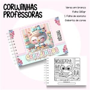 Livro de Colorir Corujinhas Professoras
