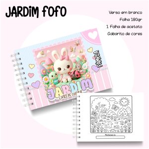 Livro de Colorir Jardim Fofo