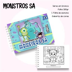 Livro de Colorir Monstros SA