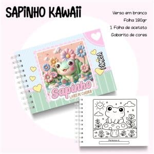 Livro de Colorir Sapinho Kawaii